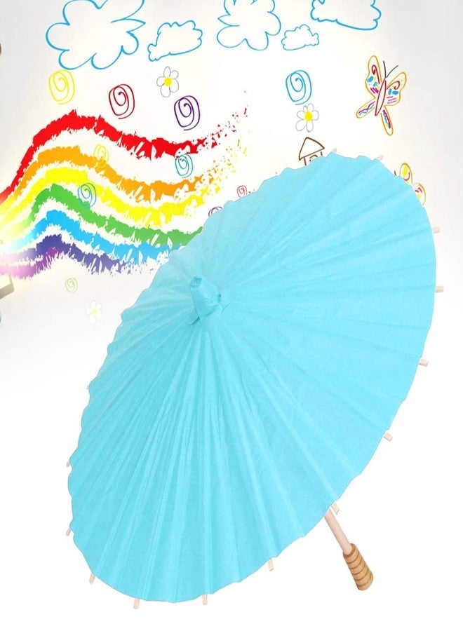 CHEOTIME 11.8 inch Paper Umbrella, Handmade Oiled Parasol Umbrella Japanese Chinese Umbrellas for Wedding Parties, Photography, Costumes, Cosplay, Decoration and Other Events(Blue) - Image 5